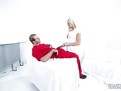 Nurse Aubrey Kate and Dr. Jonah Marx have fun behind closed doors. They`re both hornier than ever and want to suck and fuck each other badly. There are no limits with this stunning babe! She is ready to fill all of Dr. Jonah Marx`s sexual fantasies! Ass f